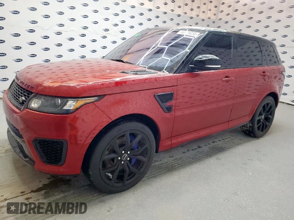 2016 Land Rover Range Rover Sport SVR with VIN SALWZ2EF7GA544520, listed as a Copart auction lot 56979235 with 47,852 mi miles and Clean title. Bid and sale history available at DreamBid. Image 1.