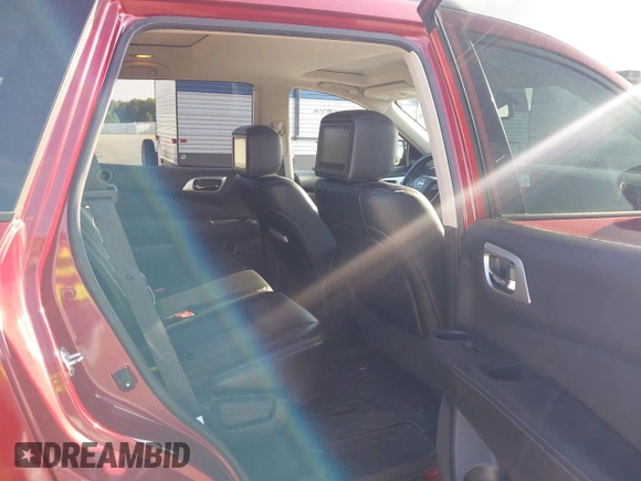 2017 Nissan Pathfinder Platinum with VIN 5N1DR2MM8HC604899, listed as a IAAI auction lot 42201810 with 48,215 mi miles and . Bid and sale history available at DreamBid. Image 8.