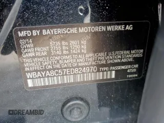2014 BMW 7 Series 750i с VIN WBAYA8C57ED824970, выставлен на аукционе Copart как лот 61005925 с пробегом 144 457 миль миль и Чистый • Clean title. История ставок и продаж доступна на DreamBid. Изображение 12.