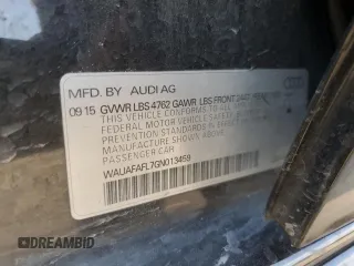2016 Audi A4 Premium with VIN WAUAFAFL7GN013459, listed as a Copart auction lot 70289984 with 111,655 mi miles and Salvage Title. Bid and sale history available at carsss.com. Image 12.