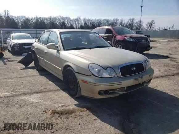 2002 Hyundai Sonata with VIN KMHWF25S42A656824, listed as a Copart auction lot 46411645 with 194,814 mi miles and Salvage Title. Bid and sale history available at carsss.com. Image 10.