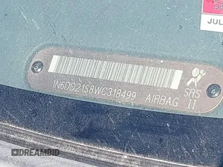 1998 Nissan Frontier XE z VIN 1N6DD21S8WC318499, wystawiony jako IAAI lot #42329613 z przebiegiem Nie podano mil oraz . Historia ofert i sprzedaży dostępna na DreamBid. Obrazek 9.