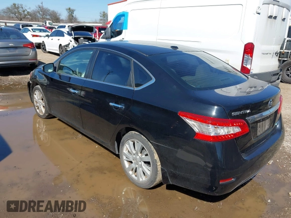 2013 Nissan Sentra SV with VIN 3N1AB7APXDL627173, listed as a IAAI auction lot 41653166 with 134,597 mi miles. Bid and sale history available at carsss.com. Image 3.