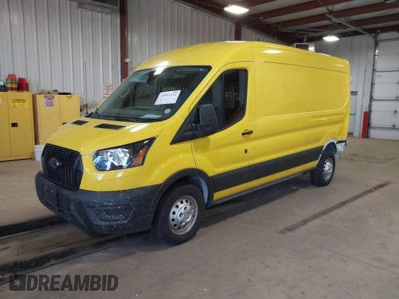 2023 Ford Transit Cargo with VIN 1FTBR2C88PKB17299, listed as a IAAI auction lot 41951132 with 19,461 mi miles and . Bid and sale history available at DreamBid. Image 2.