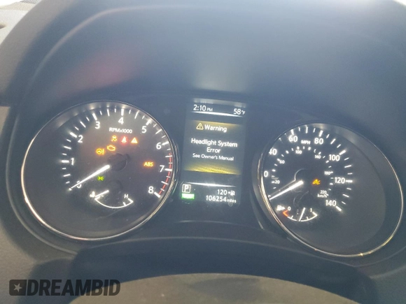 2017 Nissan Rogue S with VIN JN8AT2MV1HW028156, listed as a Copart auction lot 49515865 with 106,254 mi miles and Salvage Title. Bid and sale history available at carsss.com. Image 9.