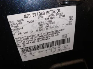 2010 Ford Edge SE with VIN 2FMDK3GC0ABB07462, listed as a IAAI auction lot 41905146 with 222,597 mi miles. Bid and sale history available at carsss.com. Image 9.