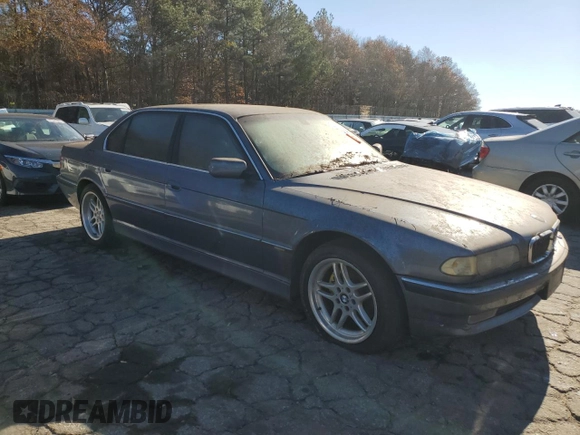2001 BMW 7 Series 740iL with VIN WBAGH834X1DP20434, listed as a Copart auction lot 85572754 with 0 mi miles and Clean Title. Bid and sale history available at carsss.com. Image 4.