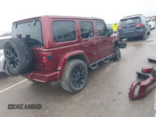 2021 Jeep Wrangler Unlimited Sahara with VIN 1C4HJXEN5MW609102, listed as a IAAI auction lot 41446454 with 31,846 mi miles and . Bid and sale history available at DreamBid. Image 4.