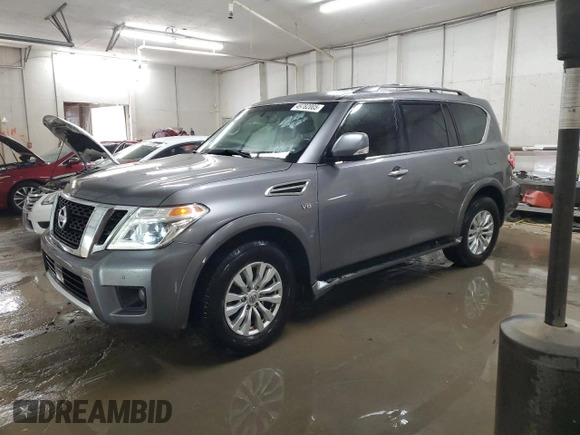 2018 Nissan Armada SL z VIN JN8AY2ND3JX002682, wystawiony jako Copart lot #49782005 z przebiegiem 93 655 mil mil oraz Szkoda całkowita • Salvage title. Historia ofert i sprzedaży dostępna na DreamBid. Obrazek 1.