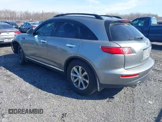 2007 Infiniti FX with VIN JNRAS08U87X103464, listed as a IAAI auction lot 41644171 with Not Provided miles. Bid and sale history available at carsss.com. Image 3.