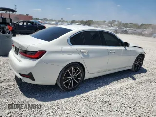 2019 BMW 3 Series 330i with VIN 3MW5R1J56K8A04250, listed as a Copart auction lot 53336355 with 105,543 mi miles and Salvage Title. Bid and sale history available at carsss.com. Image 3.