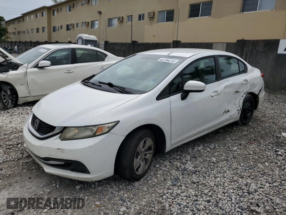 2014 Honda Civic Sedan LX with VIN 19XFB2F57EE026368, listed as a Copart auction lot 52794215 with 146,377 mi miles and Salvage Title. Bid and sale history available at carsss.com. Image 1.