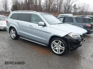 2016 Mercedes-Benz GL with VIN 4JGDF7DE3GA655476, listed as a IAAI auction lot 41710919 with 164,831 mi miles. Bid and sale history available at carsss.com. Image 1.