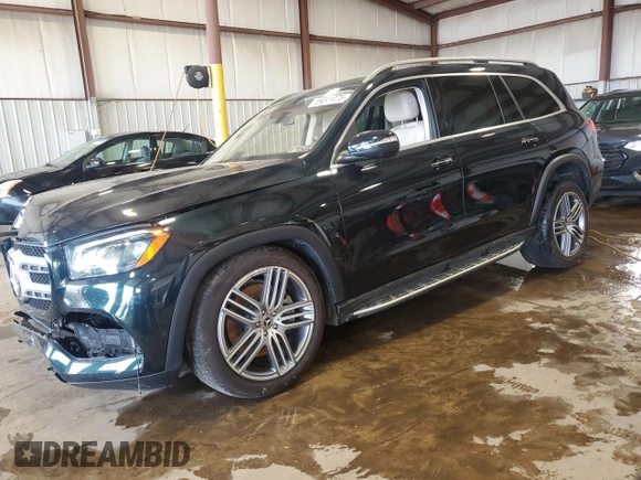 2021 Mercedes-Benz GLS 450 with VIN 4JGFF5KE6MA419030, listed as a Copart auction lot 59041075 with 39,780 mi miles and Salvage title. Bid and sale history available at DreamBid. Image 1.