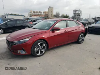 2023 Hyundai Elantra Limited z VIN KMHLN4AJ2PU076766, wystawiony jako Copart lot #58066375 z przebiegiem 1 373 mil mil oraz Szkoda całkowita • Salvage title. Historia ofert i sprzedaży dostępna na DreamBid. Obrazek 1.