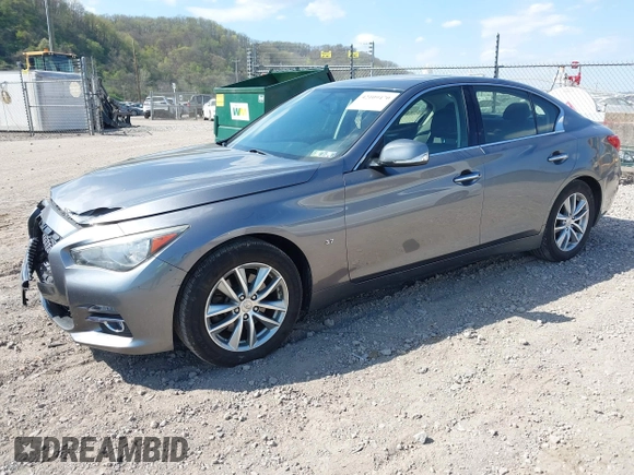 2014 Infiniti Q50 Premium with VIN JN1BV7AR4EM700333, listed as a IAAI auction lot 42109470 with 91,408 mi miles. Bid and sale history available at carsss.com. Image 18.
