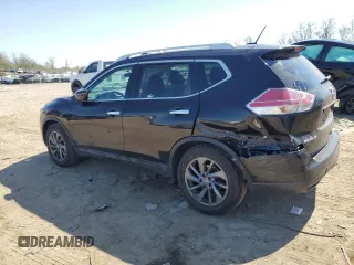 2016 Nissan Rogue SL with VIN 5N1AT2MV2GC834739, listed as a Copart auction lot 52428095 with 56,641 mi miles and Salvage Title. Bid and sale history available at DreamBid. Image 2.