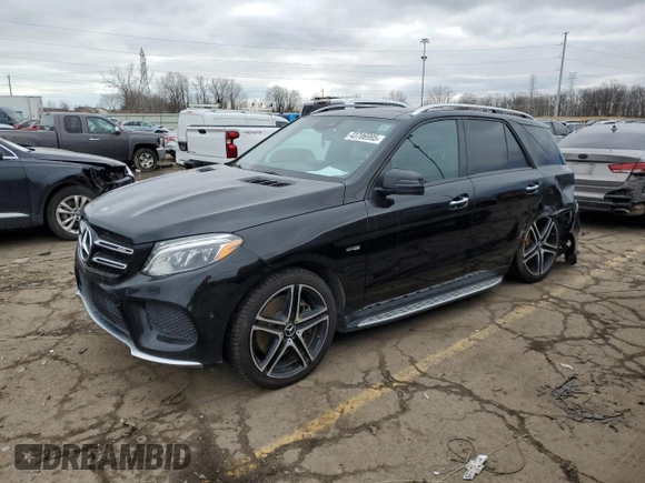 2018 Mercedes-Benz GLE 43 AMG with VIN 4JGDA6EB8JB004763, listed as a Copart auction lot 43706995 with 98,423 mi miles and Clean Title. Bid and sale history available at DreamBid. Image 1.