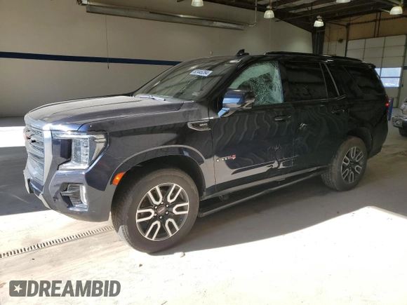2021 GMC Yukon AT4 with VIN 1GKS2CKD7MR418968, listed as a Copart auction lot 82445284 with 73,660 mi miles and Salvage Title. Bid and sale history available at carsss.com. Image 1.