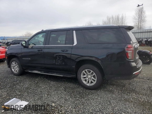 2023 Chevrolet Suburban LT with VIN 1GNSCCKD3PR125671, listed as a Copart auction lot 46734575 with 158,217 mi miles and Salvage title. Bid and sale history available at DreamBid. Image 2.