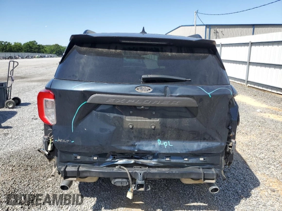 2022 Ford Explorer XLT with VIN 1FMSK7DH3NGB60332, listed as a Copart auction lot 57460815 with 40,812 mi miles and Salvage title. Bid and sale history available at DreamBid. Image 6.