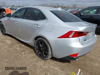 2014 Lexus IS 350 with VIN JTHCE1D25E5002075, listed as a IAAI auction lot 41877829 with 105,269 mi miles. Bid and sale history available at carsss.com. Image 3.