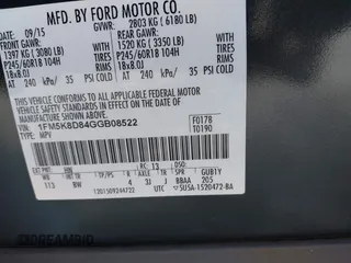 2016 Ford Explorer XLT with VIN 1FM5K8D84GGB08522, listed as a IAAI auction lot 42138258 with 103,005 mi miles and . Bid and sale history available at carsss.com. Image 9.