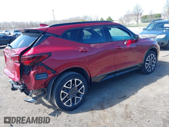 2023 Chevrolet Blazer RS with VIN 3GNKBKRS9PS168281, listed as a IAAI auction lot 41904523 with 28,588 mi miles and . Bid and sale history available at DreamBid. Image 4.