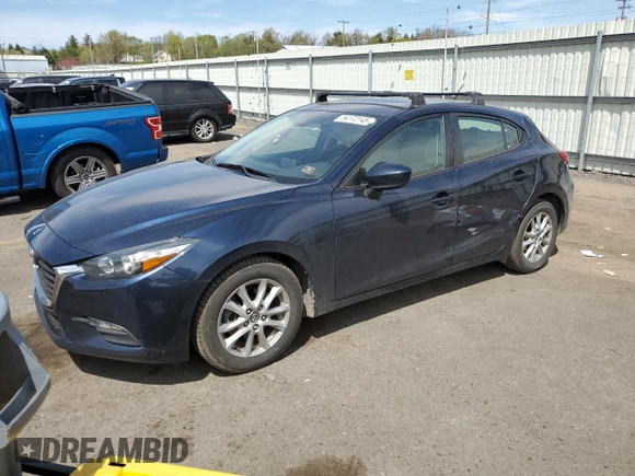 2018 Mazda 3 Sport with VIN 3MZBN1K75JM268743, listed as a Copart auction lot 54172145 with 88,647 mi miles and Salvage Title. Bid and sale history available at DreamBid. Image 1.