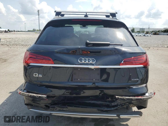 2023 Audi Q5 Premium Plus with VIN WA1BBAFY1P2004265, listed as a Copart auction lot 56479045 with 25,386 mi miles and Salvage title. Bid and sale history available at DreamBid. Image 6.