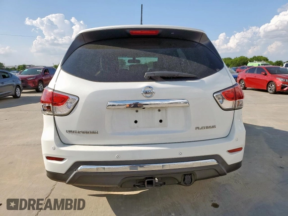 2014 Nissan Pathfinder Platinum with VIN 5N1AR2MNXEC636633, listed as a Copart auction lot 63584915 with 181,877 mi miles and Salvage title. Bid and sale history available at DreamBid. Image 6.