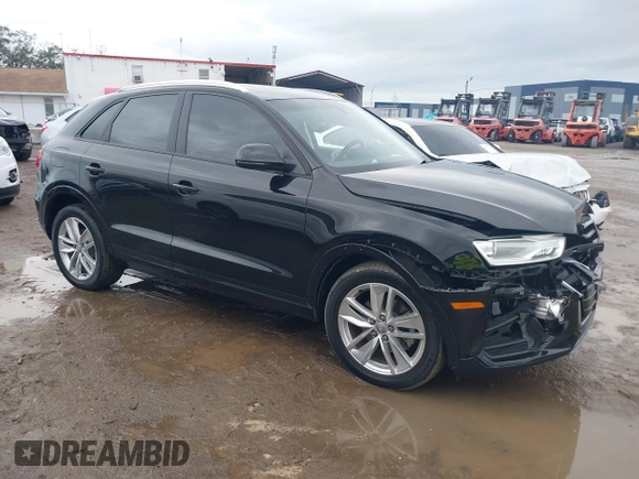 2017 Audi Q3 Premium with VIN WA1ECCFS5HR006322, listed as a IAAI auction lot 41396127 with 46,004 mi miles. Bid and sale history available at carsss.com. Image 1.