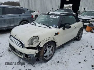 2010 MINI Convertible with VIN WMWMR3C50ATU97287, listed as a Copart auction lot 89116615 with 120,323 mi miles and Salvage Title. Bid and sale history available at DreamBid. Image 1.