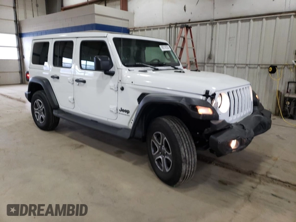 2023 Jeep Wrangler Willys with VIN 1C4HJXDNXPW618044, listed as a Copart auction lot 49214325 with 15,344 mi miles and Salvage title. Bid and sale history available at DreamBid. Image 4.
