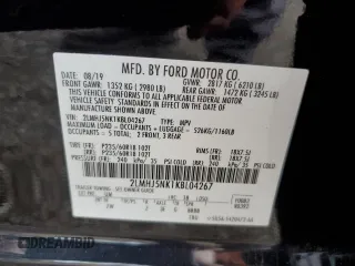 2019 Lincoln MKT with VIN 2LMHJ5NK1KBL04267, listed as a Copart auction lot 60502454 with Not Provided miles and Salvage Title. Bid and sale history available at DreamBid. Image 13.