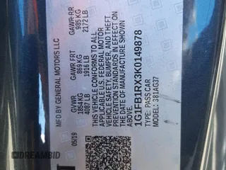 2019 Chevrolet Camaro 1LS with VIN 1G1FB1RX3K0149878, listed as a Copart auction lot 36466513 with 49,267 mi miles. Bid and sale history available at carsss.com. Image 12.