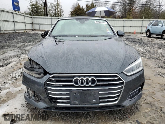 2019 Audi A5 Cabriolet Premium z VIN WAUWNGF59KN006471, wystawiony jako Copart lot #43563665 z przebiegiem 19 627 mil mil oraz Szkoda całkowita • Salvage title. Historia ofert i sprzedaży dostępna na DreamBid. Obrazek 5.