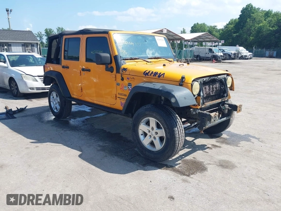 2013 Jeep Wrangler Unlimited Sport z VIN 1C4HJWDGXDL538395, wystawiony jako IAAI lot #42265264 z przebiegiem 154 080 mil mil oraz . Historia ofert i sprzedaży dostępna na DreamBid. Obrazek 1.