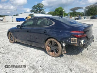 2023 Genesis G70 2.0T with VIN KMTG34TA8PU127827, listed as a Copart auction lot 59662305 with 6,310 mi miles and Salvage title. Bid and sale history available at DreamBid. Image 2.
