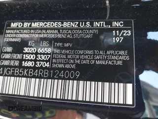 2024 Mercedes-Benz GLE 450 с VIN 4JGFB5KB4RB124009, выставлен на аукционе IAAI как лот 42249985 с пробегом 29 817 миль миль и . История ставок и продаж доступна на DreamBid. Изображение 9.