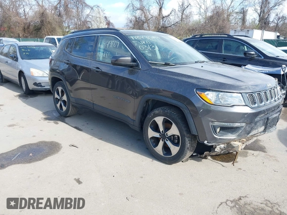 2017 Jeep Compass Latitude with VIN 3C4NJCBB4HT632758, listed as a IAAI auction lot 41849009 with 58,246 mi miles and . Bid and sale history available at DreamBid. Image 1.