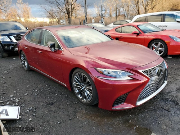 2018 Lexus LS with VIN JTHB51FF5J5005774, listed as a Copart auction lot 53837745 with 21,328 mi miles and Salvage Title. Bid and sale history available at carsss.com. Image 4.