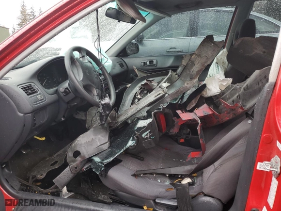 1996 Honda Civic DX with VIN 2HGEJ6340TH104798, listed as a Copart auction lot 80360674 with 176,629 mi miles and Salvage Title. Bid and sale history available at carsss.com. Image 7.