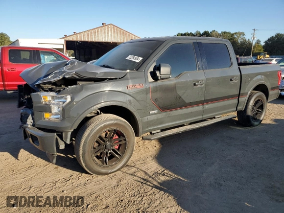 2017 Ford F-150 XL with VIN 1FTEW1CGXHKD42803, listed as a Copart auction lot 52357785 with 129,309 mi miles and Salvage title. Bid and sale history available at DreamBid. Image 1.
