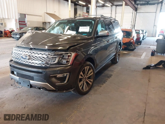 2020 Ford Expedition Max Platinum with VIN 1FMJK1MT1LEA64253, listed as a IAAI auction lot 42204905 with 66,750 mi miles and . Bid and sale history available at DreamBid. Image 2.