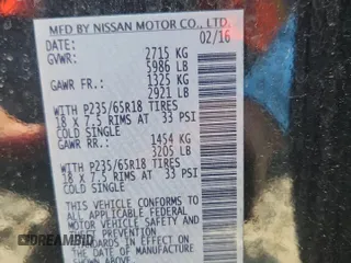 2016 Nissan Pathfinder S with VIN 5N1AR2MNXGC629880, listed as a Copart auction lot 64943975 with 120,126 mi miles and Clean title. Bid and sale history available at DreamBid. Image 13.