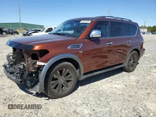 2017 Nissan Armada Platinum with VIN JN8AY2NF5H9303731, listed as a Copart auction lot 48478935 with 125,384 mi miles and Salvage Title. Bid and sale history available at carsss.com. Image 1.