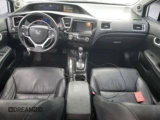 2015 Honda Civic EX-L with VIN 19XFB2F90FE003552, listed as a Copart auction lot 48020205 with 129,021 mi miles and Salvage Title. Bid and sale history available at DreamBid. Image 8.