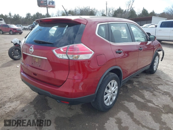 2016 Nissan Rogue S with VIN JN8AT2MT0GW008090, listed as a IAAI auction lot 41662241 with 66,593 mi miles. Bid and sale history available at carsss.com. Image 4.