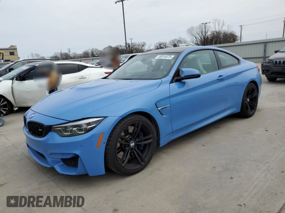 2018 BMW M4 z VIN WBS4Y9C5XJAC86825, wystawiony jako Copart lot #46914075 z przebiegiem 80 257 mil mil oraz Szkoda całkowita • Salvage title. Historia ofert i sprzedaży dostępna na DreamBid. Obrazek 1.
